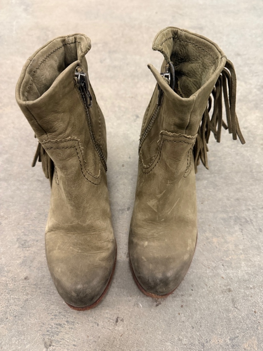 Sam Edelman Olive Fringe Ankle Boots